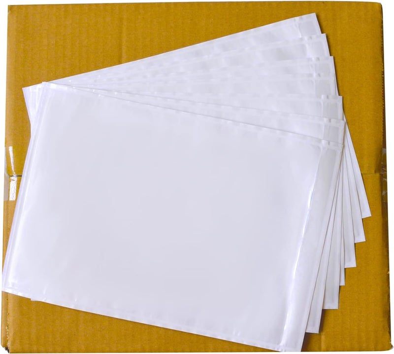IN SAFE PACK 100 PCS 7"x10" Packing List Envelopes - Clear Self-Adhesive Shipping/Mailing Envelope Pouch Enclosed for Packing Slip Invoice Label - Image 1